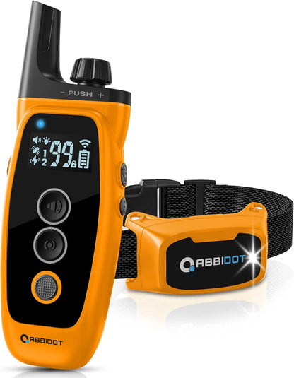 ABBIDOT Shock Collar, 3300Ft Dog Training Collar, 5 Training Modes Dog Shock Collar with Remote, Waterproof Rechargeble Security Lock E Collar for Small Medium Large Dogs
