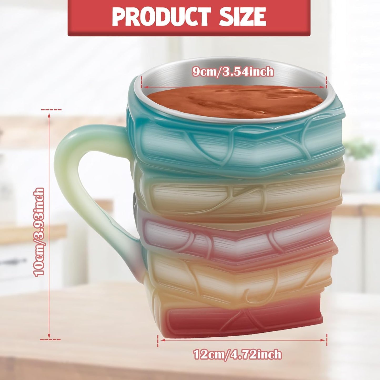 Purilite Select Hand-Painted Glass Book Mug