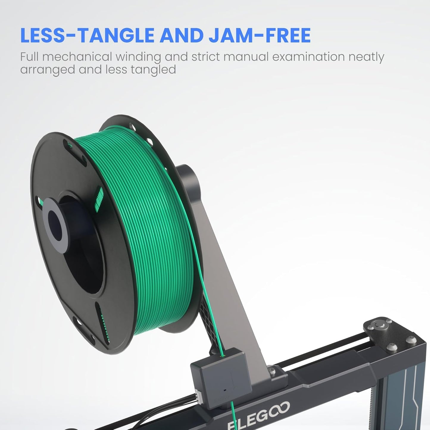 ELEGOO PLA Filament 1.75mm Black 1KG,3D Printer Filament Dimensional Accuracy +/- 0.02mm,1kg Cardboard Spool(2.2lbs) 3D Printing Filament Fits for Most FDM 3D Printers