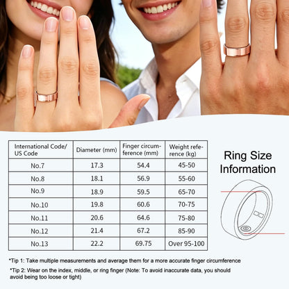 Smart Ring for Women Men,Birthday Gifts for Women Men - Health & Activity Tracker with Heart Rate,Sleep Monitoring/Motion Tracking,Waterproof & No Subscription Required (Rose Gold #8)
