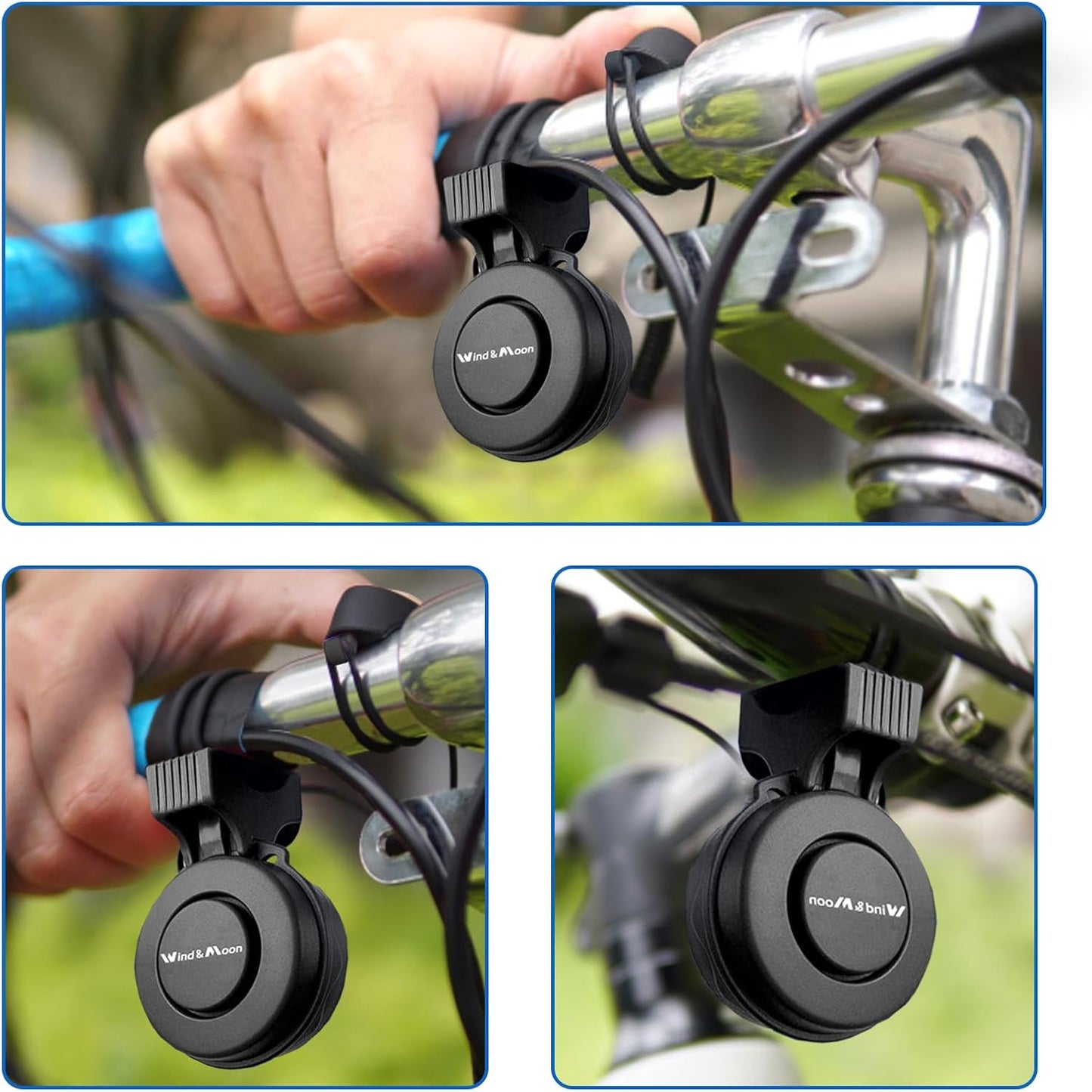 YOUNGFLY Electric Bike Horn Bicycle Bell, 120db Electronic Bicycle Horn with USB Waterproof Plug 4 Sound Modes, for Kids Boys Adults Mountain Bike Accessories