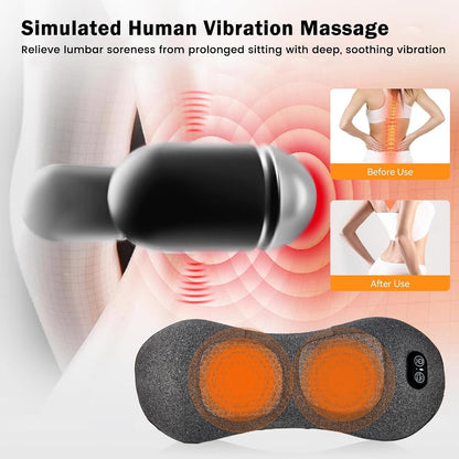 Cordless 3-in-1 Triple Fusion Back Massager with Heat, Vibration, Stretch
