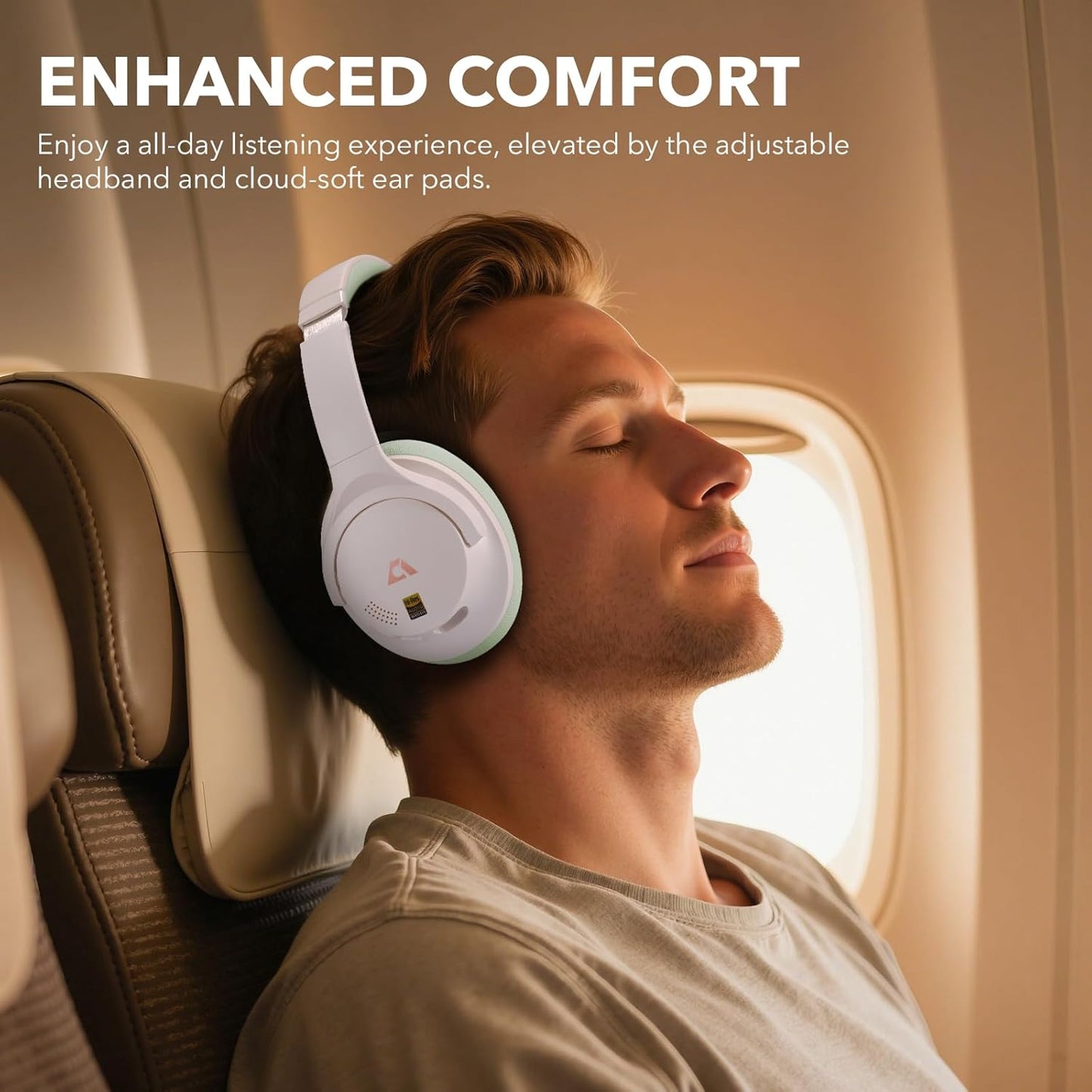 1Mii Y8+ Noise Cancelling Headphones Bluetooth, Wireless LDAC Hi-Res Audio, Custom EQ via App, 75H Playtime, Comfort Fit, Over Ear Headphones Foldable for Airplane Travel Home Office - Black