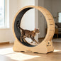 Homegroove Cat Wheel Treadmill, 46" XL Large Cat Exercise Running Wheel with Carpeted Runway, Fitness Weight Loss Device for Kitty’s Longer Life, Natural Wood Color(XL) |
