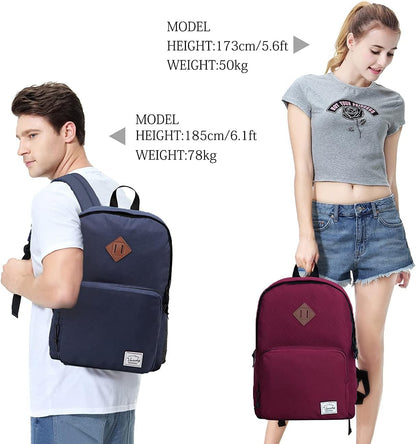 VASCHY Lightweight School Backpack for Women with Sleeve for 14" Laptop