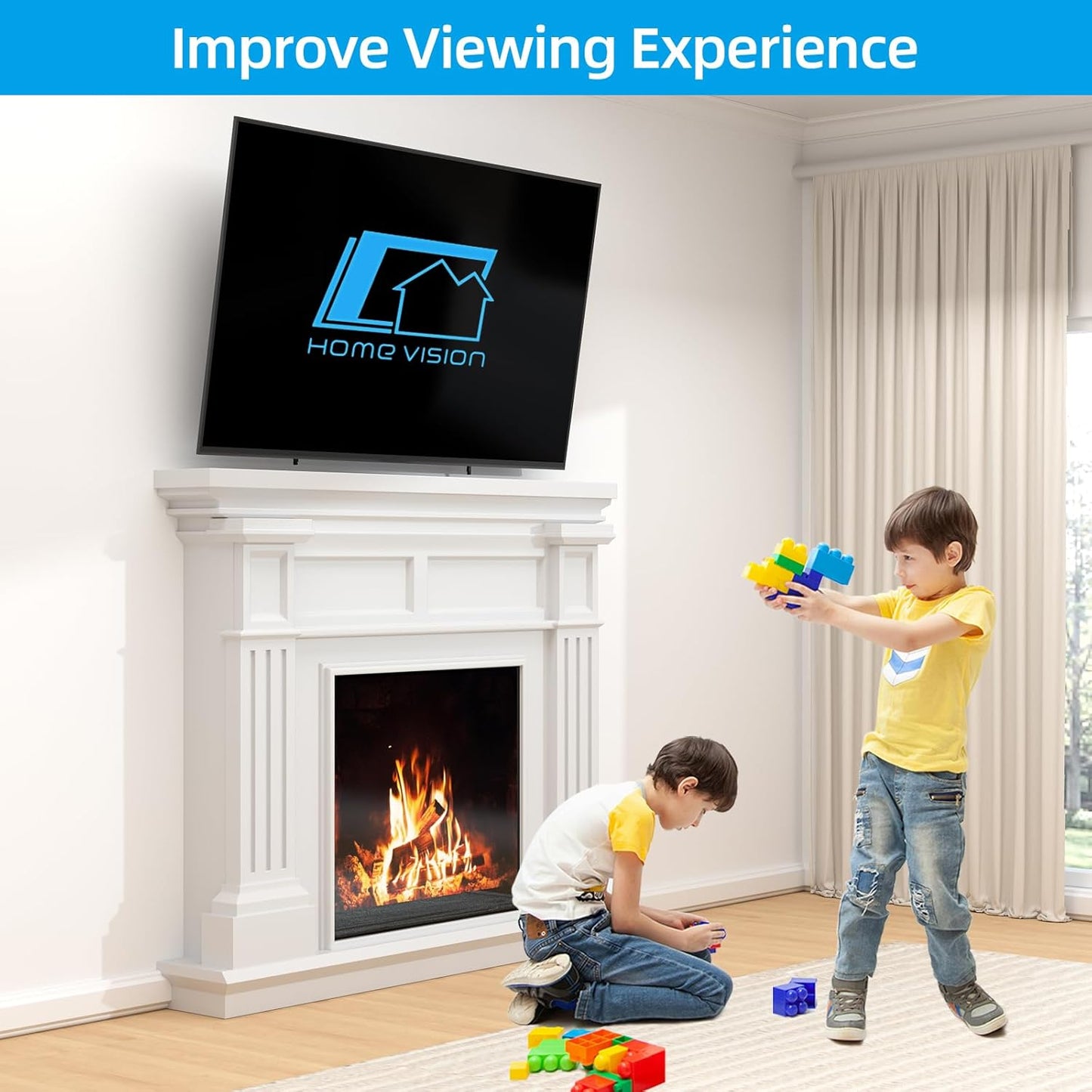 HOME VISION Tilting TV Wall Mount for Most 48-120 inch Flat Curved TVs up to 200 lbs,Heavy Duty TV Mount Max VESA 800x600mm,Wall Mount TV Bracket Fit 16"18"24" Wood Studs Space Saving for LED OLED LCD