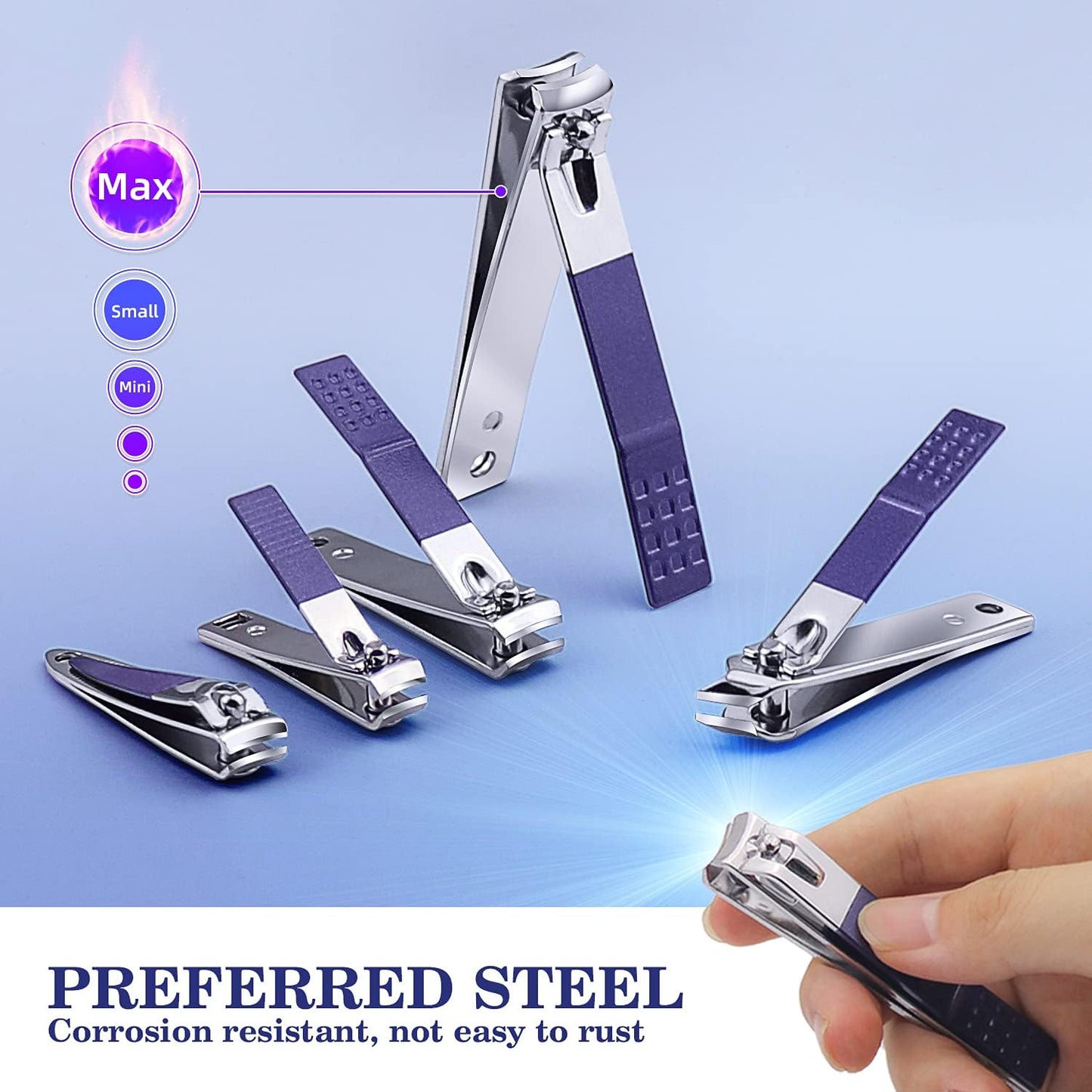 WOAMA Manicure Set 30 in 1 Nail Clipper Set Nail Kit for Women Men Stainless Steel Manicure Kit Professional with Travel Case