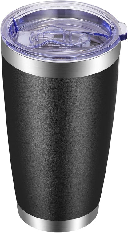 VEGOND 20oz Tumbler with Lid and Straw Stainless Steel Tumbler Cup Bulk Vacuum Insulated Double Wall Travel Coffee Mug Powder Coated Coffee Cup (Bluish Violet 6 Pack)