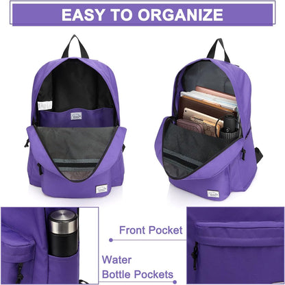 School Backpack for Kids, VASCHY Lightweight Water Resistant Casual Schoolbag Daypack for Men Women Teen Boys Girl Bookbag