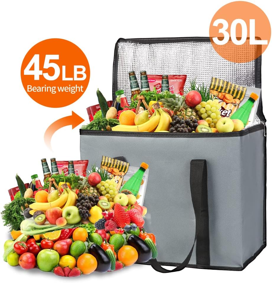 Purilite Select™ Insulated Food Delivery Bag – Extra Large Thermal Carrier for Hot &amp; Cold Food Transport