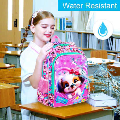 3pcs Backpack for Boys and Girls, 16” Kids Kindergarten Bookbag with Lunch Box, Cute Elementary Backpacks for Boy Girl