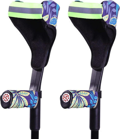 Forearm Crutch Pads and Hand Grip Covers for Open Cuff Crutches