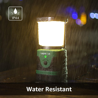 Lepro Rechargeable LED Camping Lantern, 1000LM Camping Light, 4400mAh Battery, 4 Modes Waterproof Tent Lamp for Emergency, Power Outage, Hurricane Survival Gear, USB Cable Included