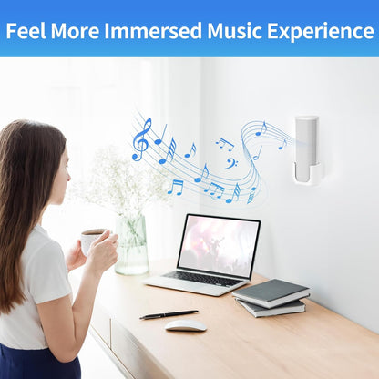 Sturdy Speaker Wall Mount for Sonos Roam 2, Roam SL - Space Saving Bracket Easy to Install, White
