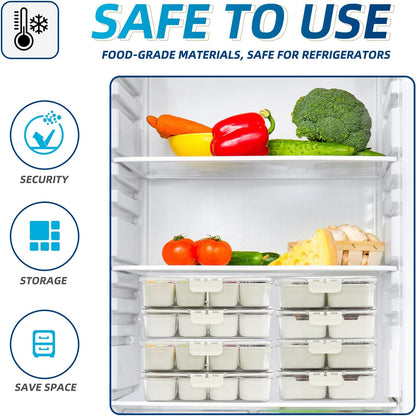 Pure Future 50-Piece Large Airtight Food Storage Containers with Lids, BPA-Free Stackable & Microwave Safe Kitchen Set for Meal Prep, Freezer Use - 25 Containers & Lids, Leakproof Design
