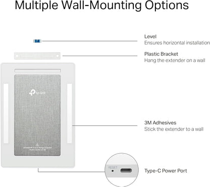 TP-Link AC1200 WiFi Extender (RE300) - Covers Up to 1500 Sq.ft and 25 Devices, Up to 1200Mbps, Supports OneMesh, Dual Band Internet Repeater, Range Booster