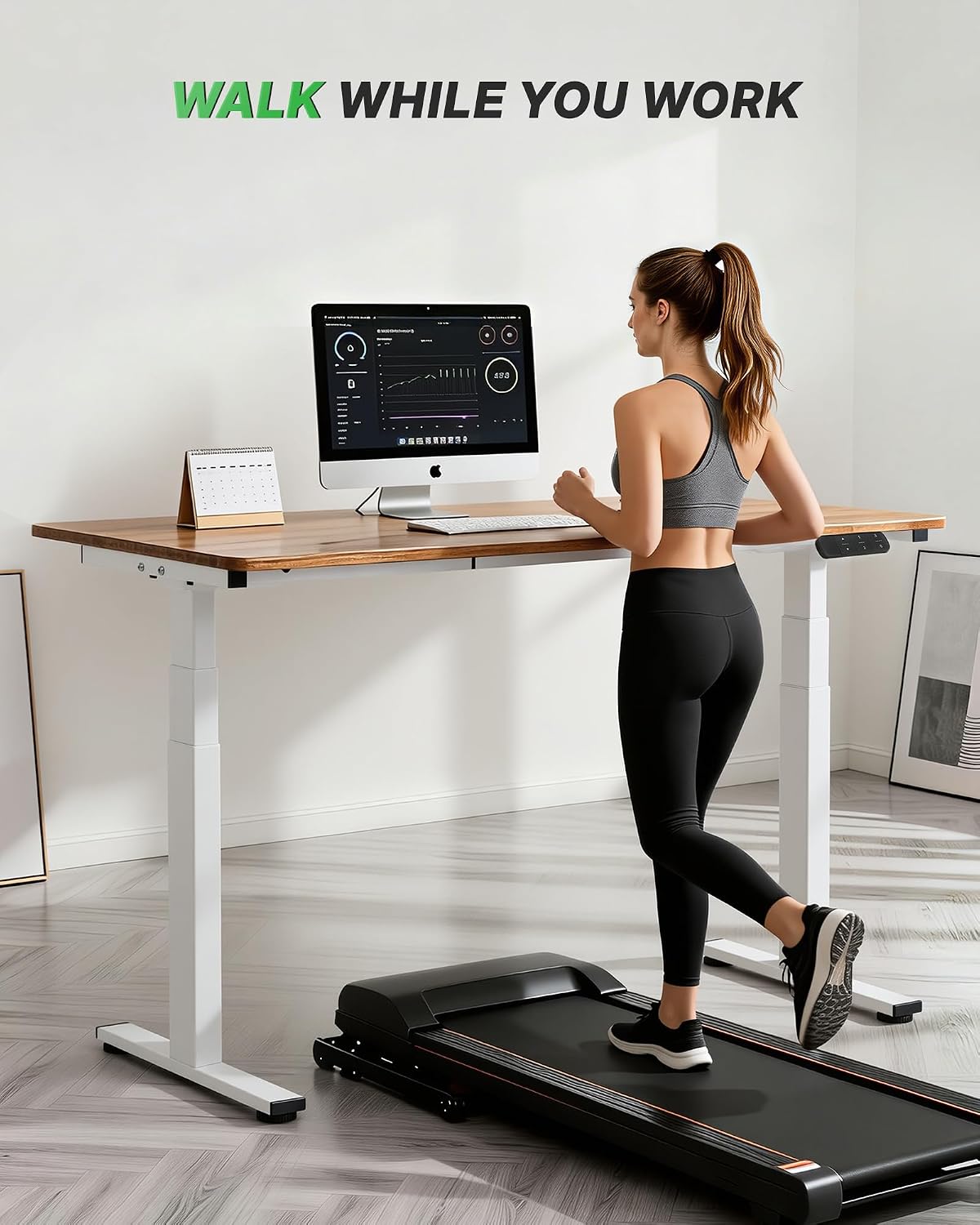 TOPSKY Dual Motor 3-Stage Standing Desk Frame, Electric Height Adjustable Sit Stand Desk Base, Heavy Duty 300 lb Capacity, Fits up to 80” Table Tops, White Frame Only