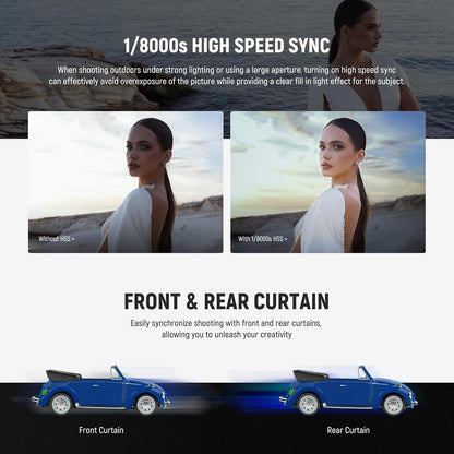 NEEWER Z880-S 2.4G 76Ws TTL Camera Flash Speedlite Compatible with Sony, Upgraded UI, Adjustable Modeling Lamp, TTL/M Quick Switch TCM Key, 1/8000s HSS 7.2V/3000mAh Battery 600 Full Power Flash