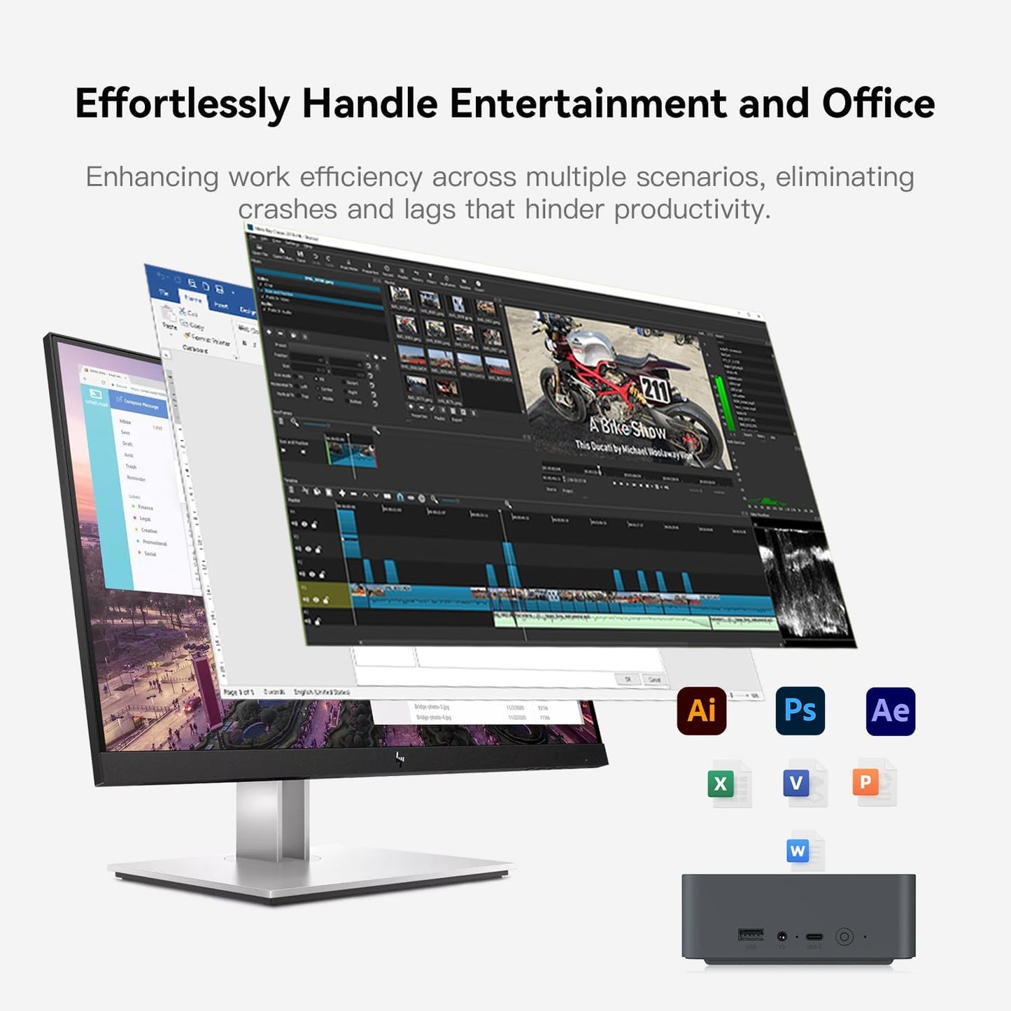 Beelink SER8 Mini PC, AMD Ryzen 7 8745HS(4nm, 8C/16T) up to 4.9GHz, Mini Computer 32GB DDR5 RAM 1TB M.2 NVME SSD, Desktop PC 4K@120Hz Triple Display, Mini Gaming Computer WiFi6/BT5.2/2.5Gbps/W-11 Pro