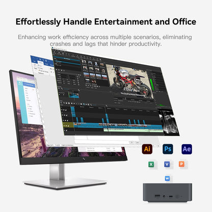 Beelink SER8 Mini PC, AMD Ryzen 7 8745HS(4nm, 8C/16T) up to 4.9GHz, Mini Computer 32GB DDR5 RAM 1TB M.2 NVME SSD, Desktop PC 4K@120Hz Triple Display, Mini Gaming Computer WiFi6/BT5.2/2.5Gbps/W-11 Pro
