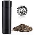 WhiteRhino Professional Grade Pepper Mill, 430 Stainless Steel Blade Premium Hand Metal Pepper Grinder Heavy Duty,Refillable Aluminum Manual Pepper Mill with Adjustable Coarseness-Black