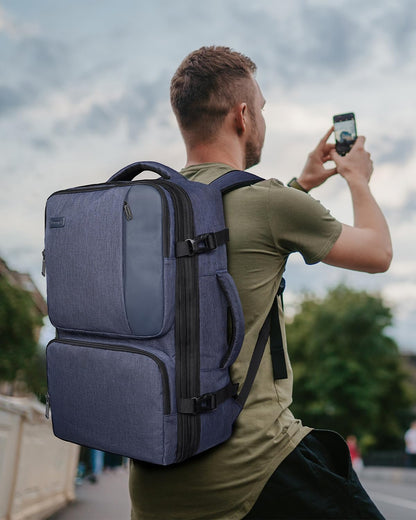 Vancropak Carry on Backpack, Airline Approved 45L Travel Backpack with 3 Packing Cubes