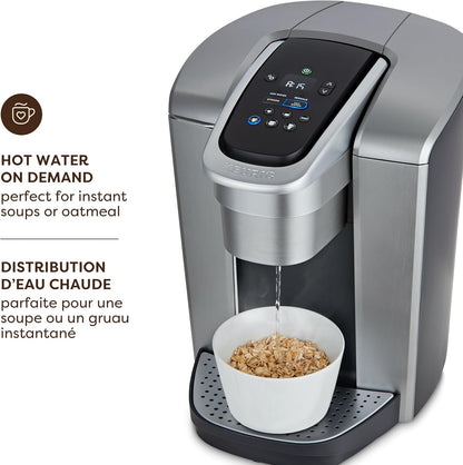 Keurig K-Elite Single Serve K-Cup Pod Coffee Maker, With Iced Brew Functionality And Quiet Brew Technology, Brushed Silver