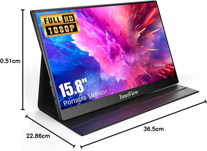 InnoView 4K OLED Portable Monitor, 14 Inch OLED Monitor for Laptop, 100% DCI-P3, 1MS with Speaker and Stand, USB-C HDMI High-end Screen for Laptop PC MAC Phone PS4 Xbox Switch