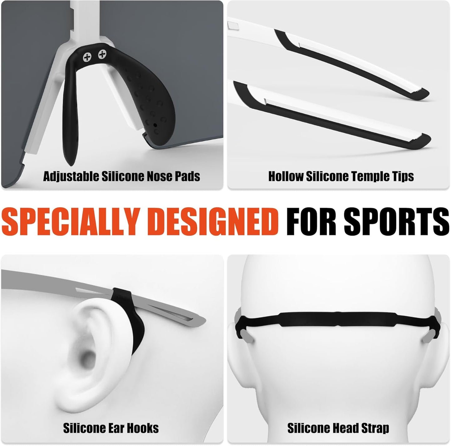 X-TIGER Polarized Cycling Glasses with 5 Interchangeable Lenses,MTB Biking Baseball Running Sports Sunglasses for Men Women