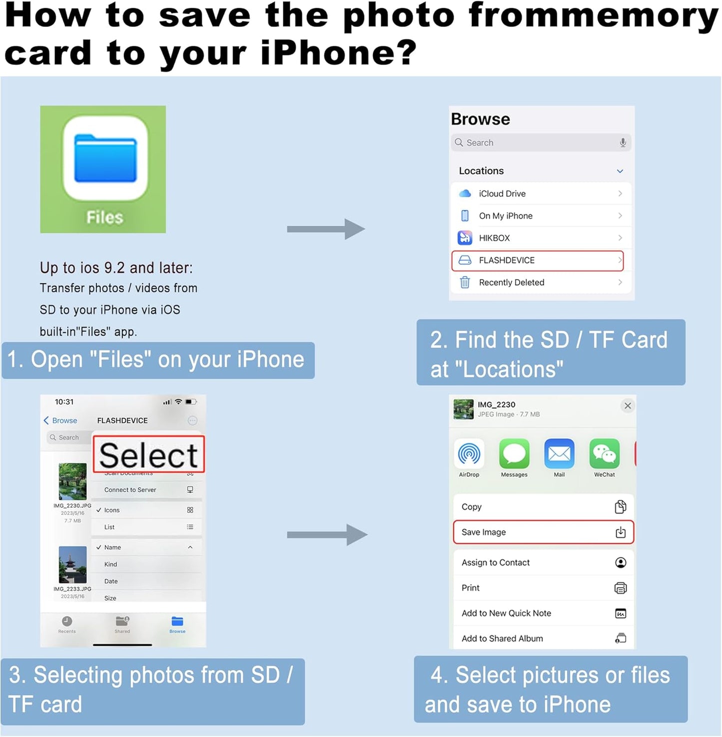 Lightning to Sd Card Reader for iPhone Camera, [Apple MFi Certified] Dual Card Slot Memory Card Readers Supports SD and TF Card, Plug and Play Sd Card Adapter Compatible with iPhone