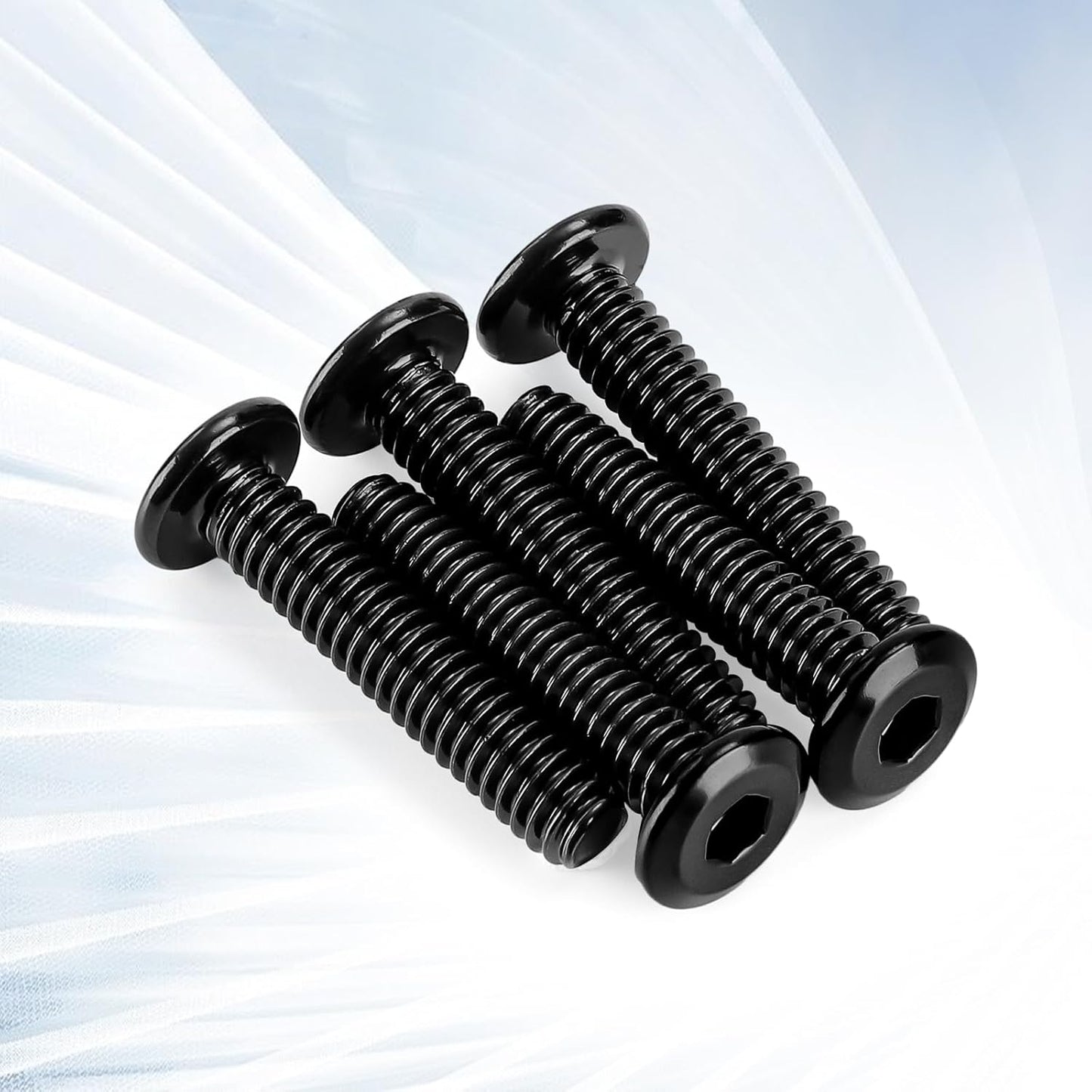 1/4-20 x 1-1/4" Flat Head Hex Socket Cap Screws Bolts, Stainless Steel 18-8 Black Finish, Fully Threaded, 25 PCS