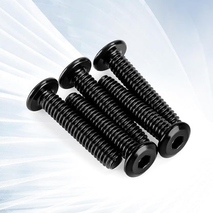 1/4-20 x 1-1/4" Flat Head Hex Socket Cap Screws Bolts, Stainless Steel 18-8 Black Finish, Fully Threaded, 25 PCS