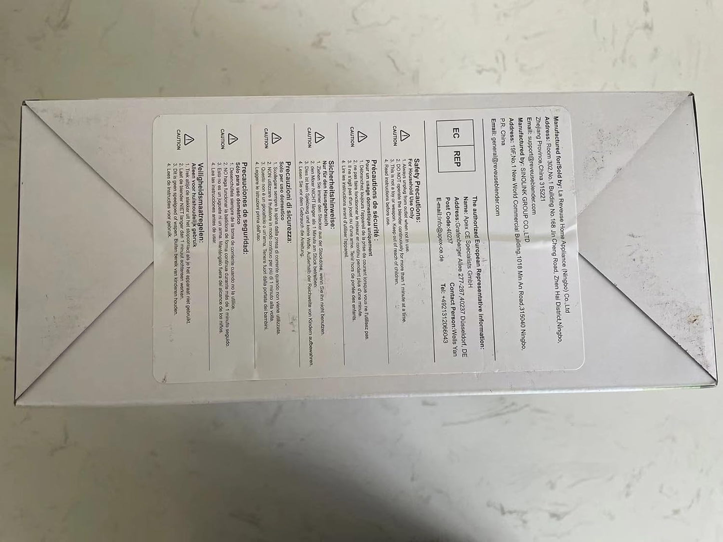 La Reveuse Smoothie Blender Personal Size 300 Watts with 2 Pieces 18 oz BPA-Free Travel Sports Bottles,Grey