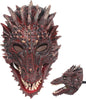 Creativity Dragon Half Mask Novelty Halloween Carnival Head Mask Latex Red (RED)