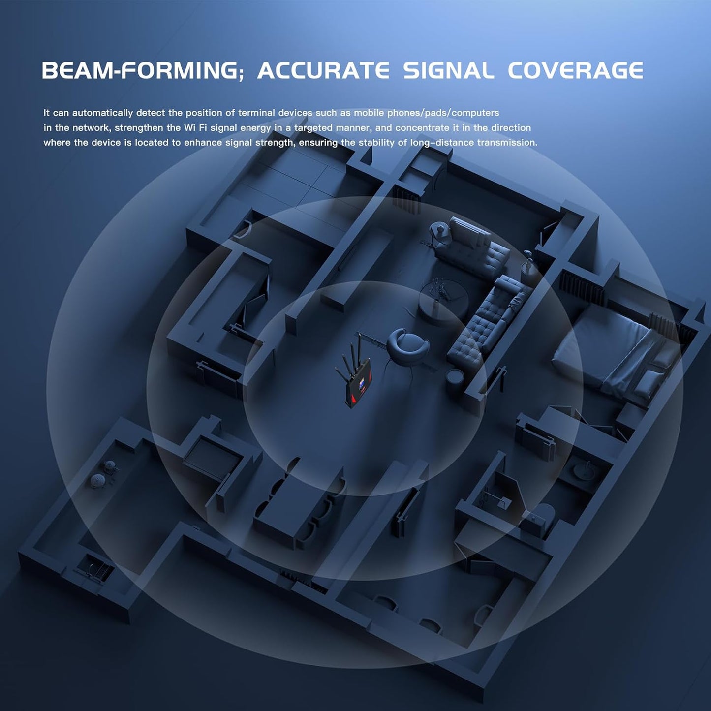 KuWFi High Speed 4G LTE Router, 4g Wireless Router with sim Card Slot and 5dBi Antennas Suitable for for Bell/Rogers/Virgin in Canada