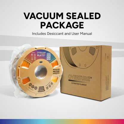 OVERTURE PLA Filament 1.75mm PLA 3D Printer Filament, 1kg Cardboard Spool (2.2lbs), Dimensional Accuracy +/- 0.02mm, Fit Most FDM Printer (Black 1-Pack)