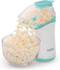 Presto 04869 Poplite Hot Air Popcorn Popper - Built-In Measuring Cup + Melts Butter, Easy to Clean, Built-In Cord Wrap, 18 Cups, Aqua/White