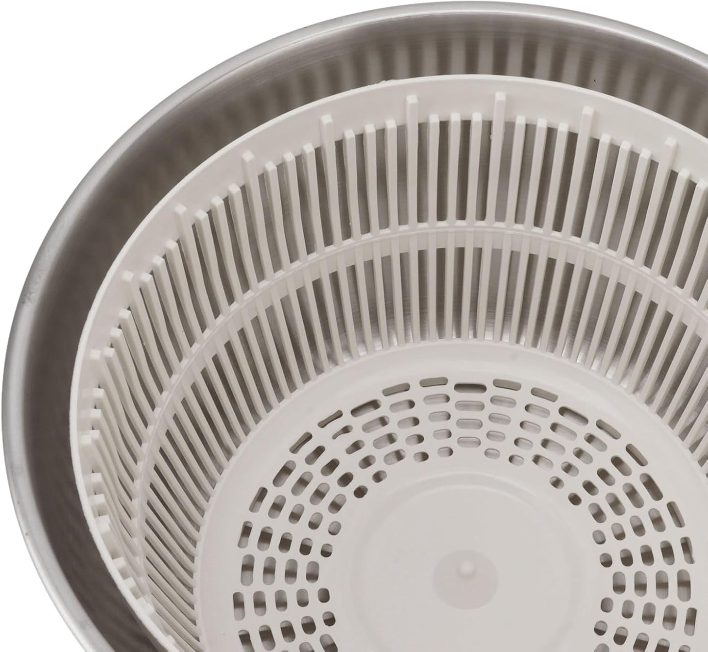 Srliya Stainless Steel Salad Spinner Multifunctional Large Capacity Lettuce Spinner Vegetable Dryer Fruit Washer Drain Basket