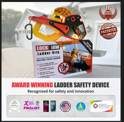 Lock Jaw Ladder Grip - Ladder Safety Clip - Feel secure on your ladders and climb safer by Ladder GripL8