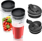 16oz Blender Cup Compatible with Ninja Blender BL660 BL740 BL770 BL780 BL810 QB3000, Single Serve Cup with Sip & Seal Lids for Nutri Ninja Replacement Parts