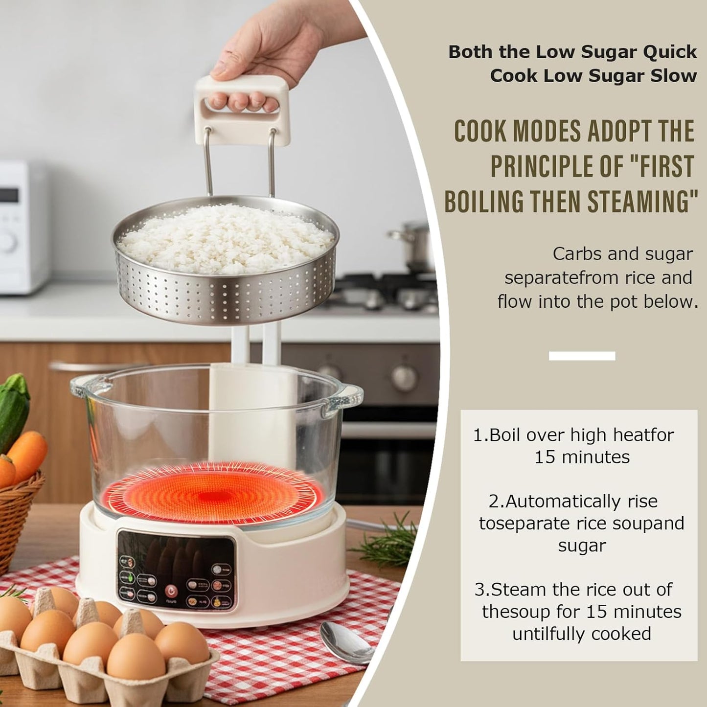 Low Sugar Rice Cooker -