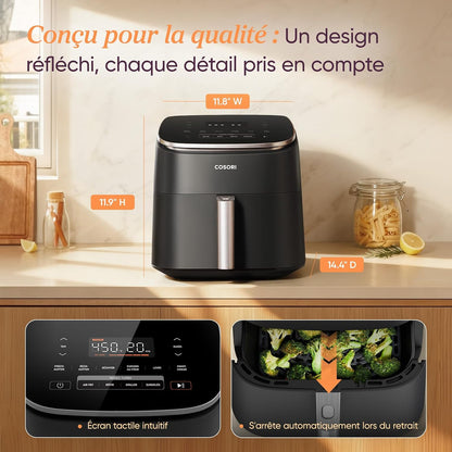 Cosori Digital Air Fryer 6 Quart | Multi-Function Hot Air Cooker with Adjustable Temperature