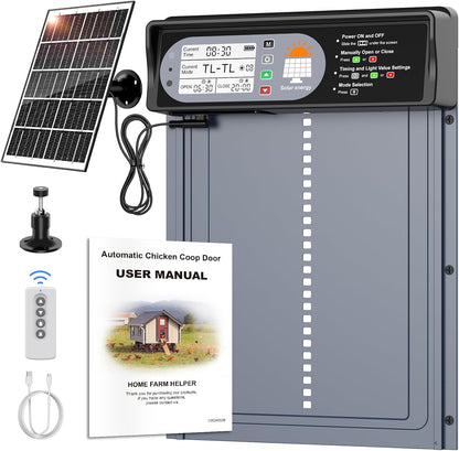 Large Automatic Chicken Coop Door Solar Powered
