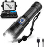 Flashlight Rechargeable 5 Modes of 10000 High Lumen,IPX6 Waterproof Flashlight,LED Flashlight Ultra Bright,Portable Flashlight for Outdoor Activities Such as Camping,Cycling,Mountain
