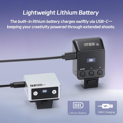 GODOX IT20 S TTL MINI iFlash Camera Flash Light,700+ Flashes & 1.5 s Recycling,6 Stops (1/32 to 1/1 Power),Built in Battery with Magnetic Diffuser & Filter (Black, for Sony)