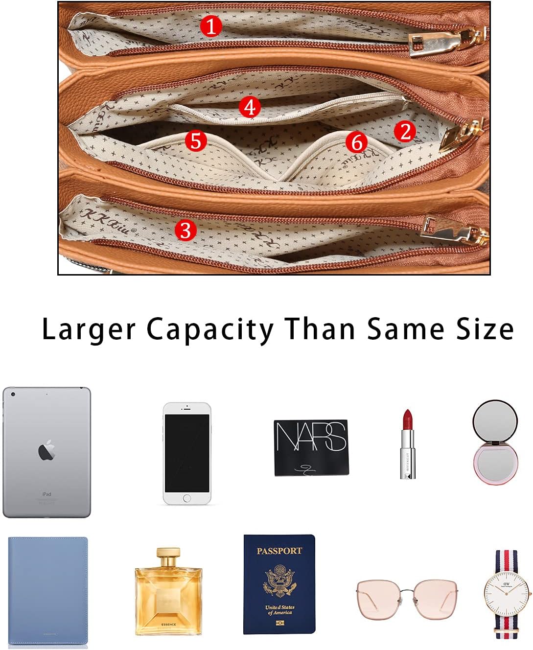 KKXIU Trendy Tote Bag for Women Lightweight Oxford Big Capacity Shoulder Purses and Handbags
