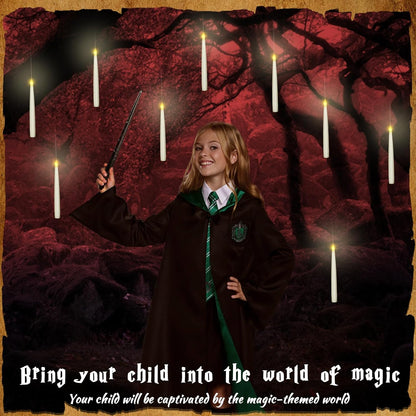 Boribim Halloween Decorations, 20PCS Floating Candles with Wand, Magic Hanging Candles, Flickering Warm Light LED Flameless Candles with Wand Remote, Halloween Candles Decor Indoor Theme Party