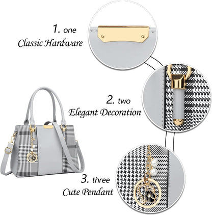 KKXIU Trendy Tote Bag for Women Lightweight Oxford Big Capacity Shoulder Purses and Handbags