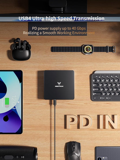 MINISFORUM UM760 Slim Mini PC AMD Ryzen 5 7640HS(6C/12T, up to 4.3GHz) 16GB RAM 1TB SSD Micro Computer, HDMI(4K), DP(4K),USB4(8K) Triple Video Output, AMD Radeon 760M Graphics 2.5G LAN Small PC