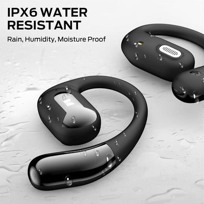 Monster Open Ear AC317 Headphones, Bluetooth 5.4 Wireless Headphones with Stereo Sound, Crystal Clear Calls, 24H Playback, Type-C Charging, Touch Control, Sweat Resistant Open Ear Wireless Earbuds